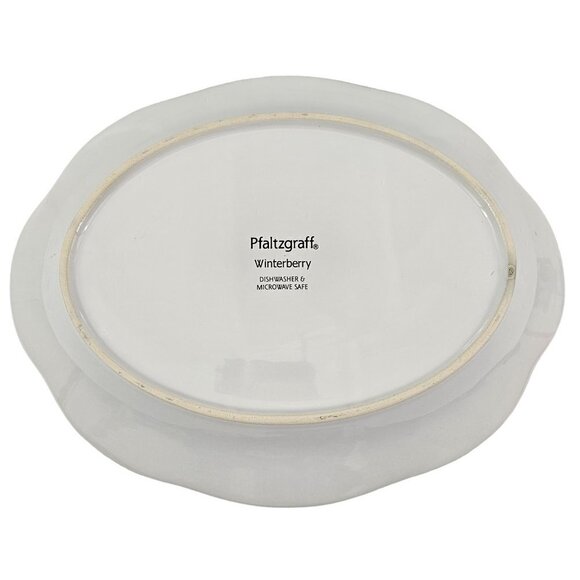 Pfaltzgraff Winterberry Oval Ceramic BLESS THIS HOUSE Holly Platter Plate - Picture 12 of 12